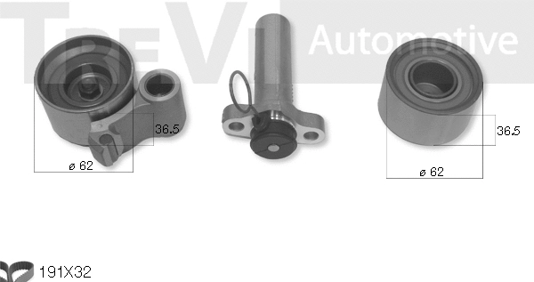 Kit de courroie crantée TREVI AUTOMOTIVE KD1341