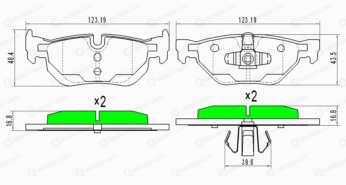 Kit de plaquettes de frein, frein à disque Automotive Adriado GLBP0049