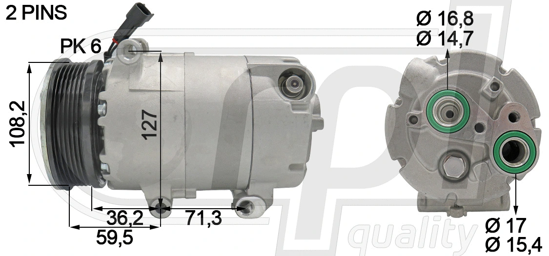 Compresseur, climatisation RPL QUALITY APCOFD5036