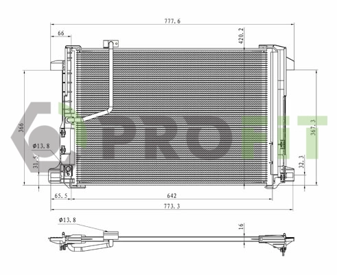 Condenseur, climatisation PROFIT 1770-0305