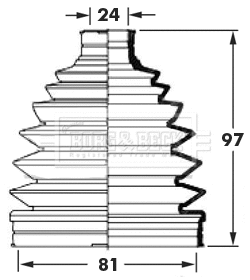 Jeu de joints-soufflets, arbre de commande BORG & BECK BCB6010