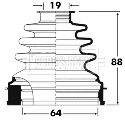 Jeu de joints-soufflets, arbre de commande BORG & BECK BCB2895