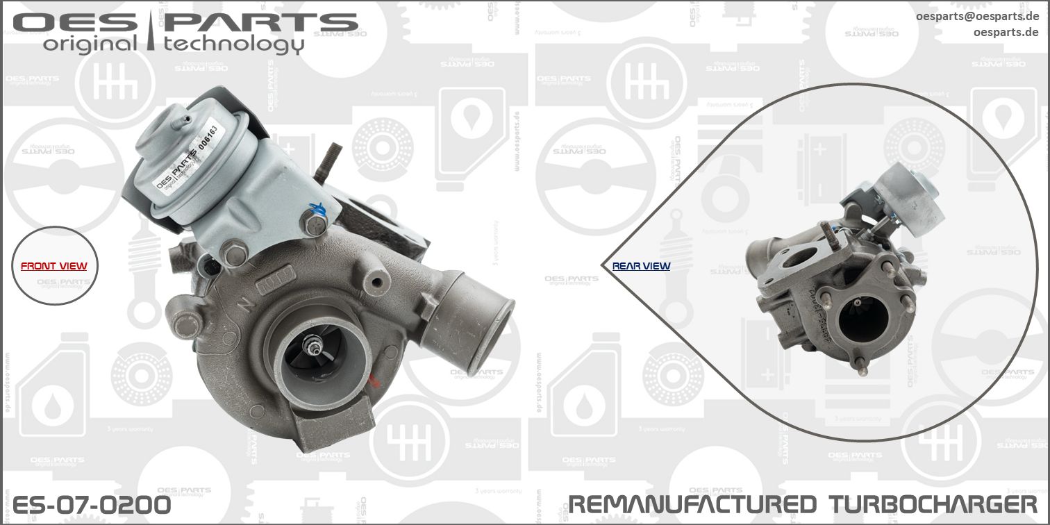 Turbocompresseur, suralimentation OES PARTS ES-07-0200