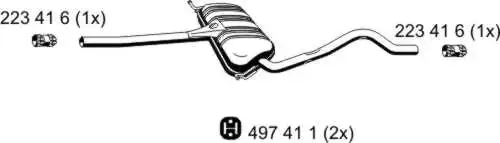 Silencieux central ERNST 123228