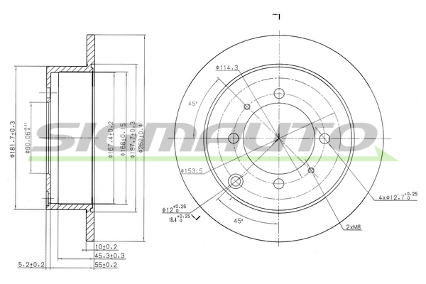 Disque de frein SIGMAUTO DBB141S