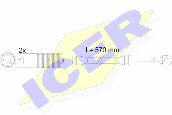 Contact d'avertissement, usure des plaquettes de frein ICER 610395 E C