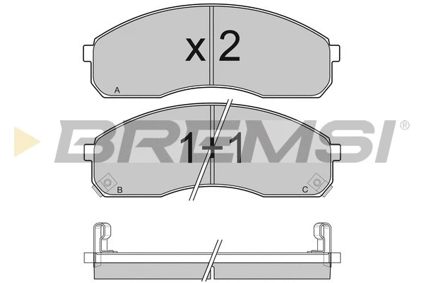 Kit de plaquettes de frein, frein à disque BREMSI BP3039