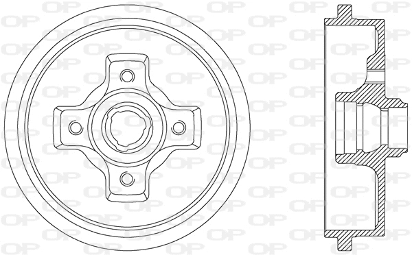 Tambour de frein OPEN PARTS BAD9012.40