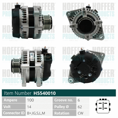 Alternateur HOFFER H5540010
