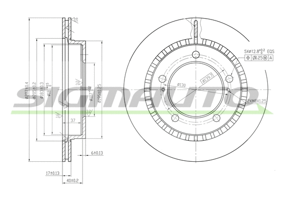 Disque de frein SIGMAUTO DBA746V