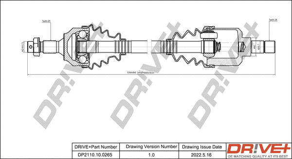 Arbre de transmission Dr!ve+ DP2110.10.0265