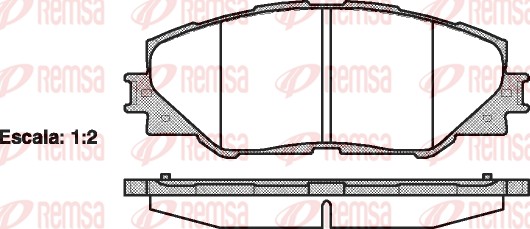 Kit de plaquettes de frein, frein à disque REMSA 1234.00