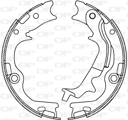 Jeu de mâchoires de frein OPEN PARTS BSA2250.00