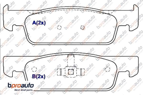 Kit de plaquettes de frein, frein à disque BPROAUTO 1BP31029AA