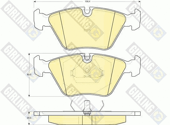 Kit de plaquettes de frein, frein à disque GIRLING 6109162
