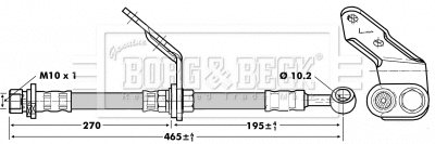 Flexible de frein BORG & BECK BBH6742