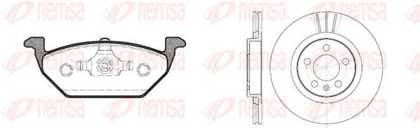 Kit de freins, frein à disques REMSA 8633.00