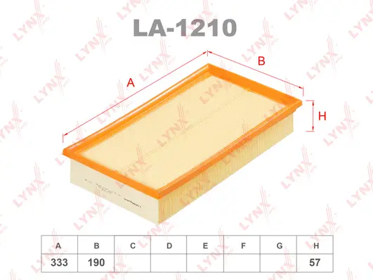 Filtre à air LYNXAUTO LA-1210