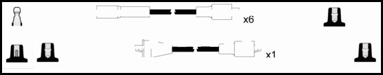 Kit de câbles d'allumage LEMARK HOES566