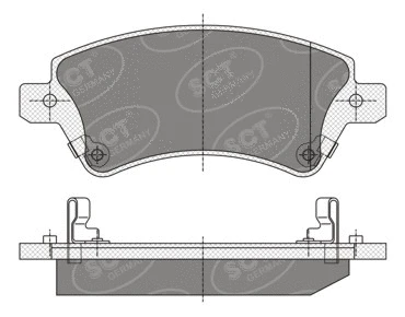 Kit de plaquettes de frein, frein à disque SCT - MANNOL SP 351 PR