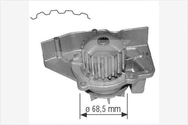 Pompe à eau, refroidissement du moteur HUTCHINSON WP0026V