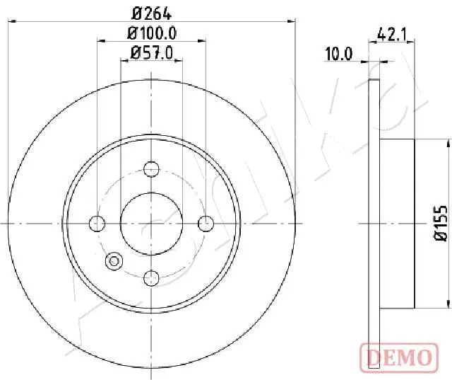 Disque de frein ASHIKA 61-00-0407C