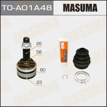 Jeu de joints, arbre de transmission MASUMA TO-A01A48