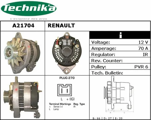 Alternateur Technika A21704