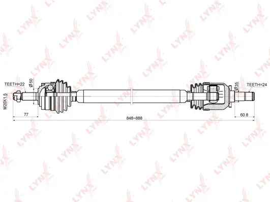 Arbre de transmission LYNXAUTO CD-4602