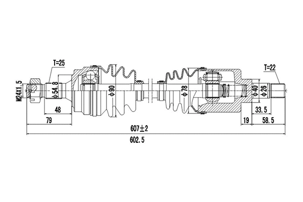 Arbre de transmission DYNAMATRIX DDS245021