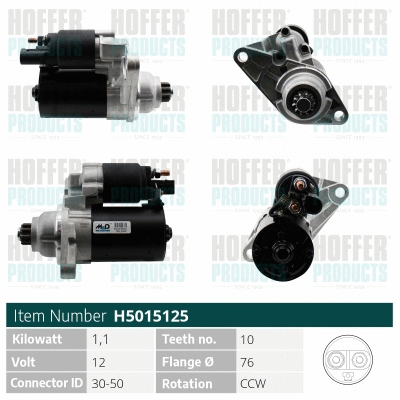 Démarreur HOFFER H5015125
