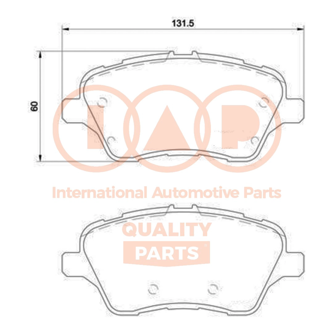 Kit de plaquettes de frein, frein à disque IAP QUALITY PARTS 704-04052P