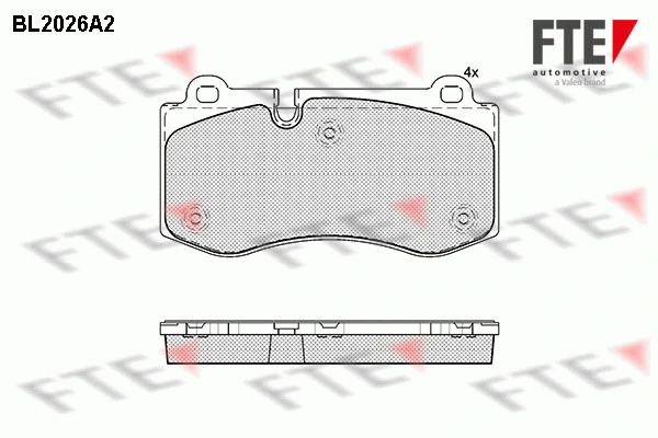 Kit de plaquettes de frein, frein à disque FTE 9010614