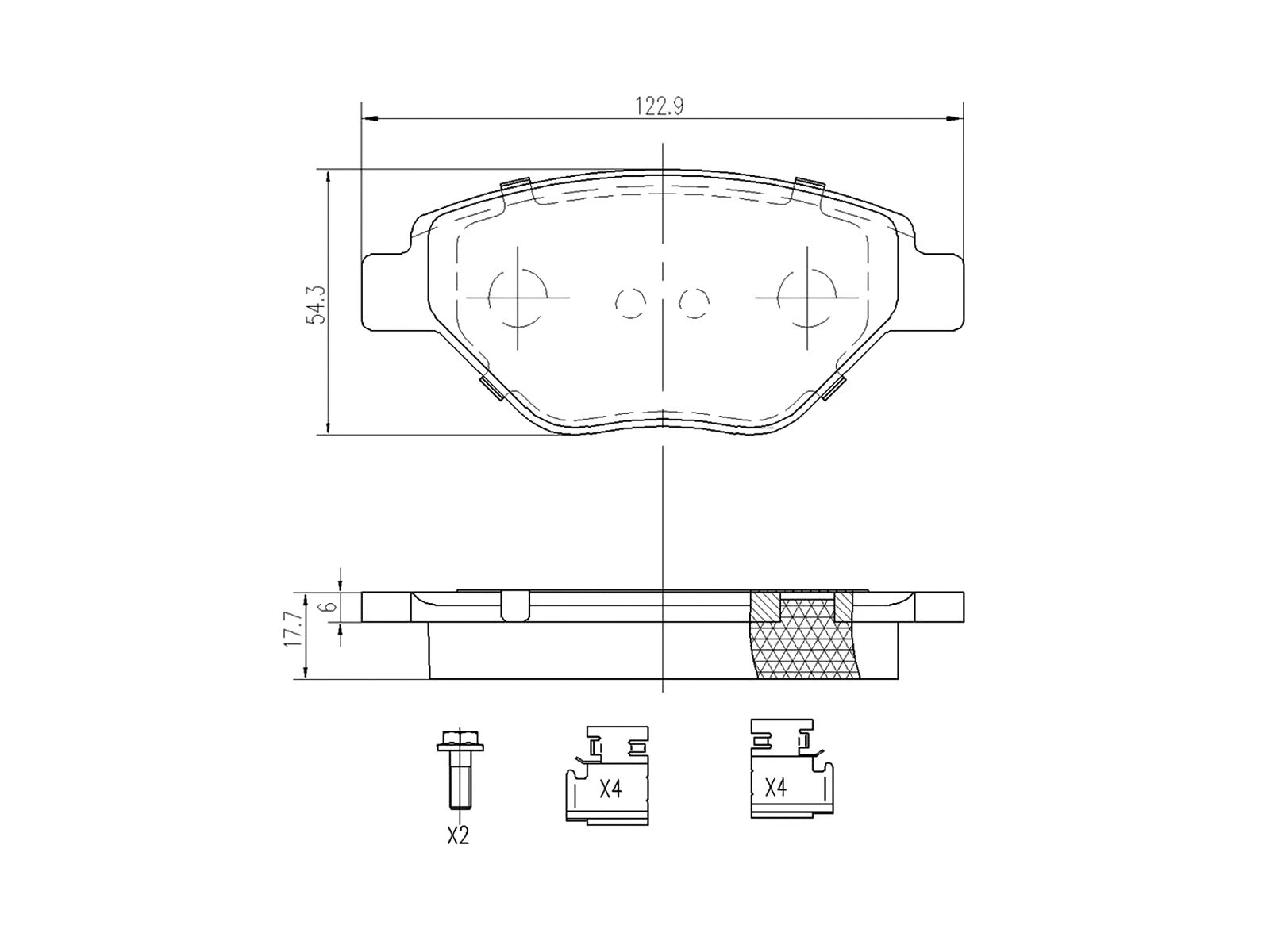 Kit de plaquettes de frein, frein à disque A.Z. Meisterteile AZMT-44-022-1083