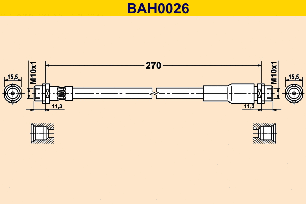 Flexible de frein BARUM BAH0026
