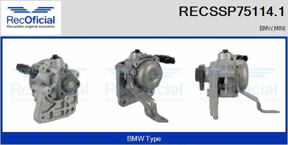 Pompe hydraulique, direction RECOFICIAL RECSSP75114.1