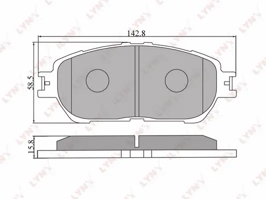 Kit de plaquettes de frein, frein à disque LYNXAUTO BD-7537
