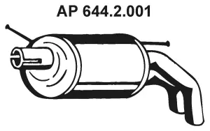 Silencieux arrière EBERSPÄCHER 644.2.001