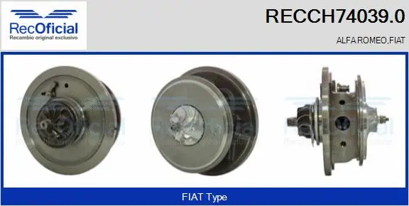 Groupe carter, turbocompresseur RECOFICIAL RECCH74039.0