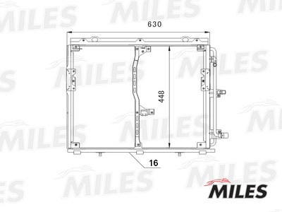 Condenseur, climatisation MILES ACCB115