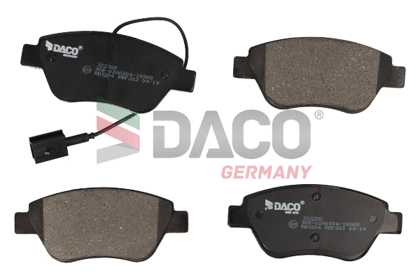 Kit de plaquettes de frein, frein à disque DACO Germany 322380