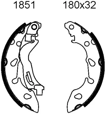 Jeu de mâchoires de frein BSF 01851
