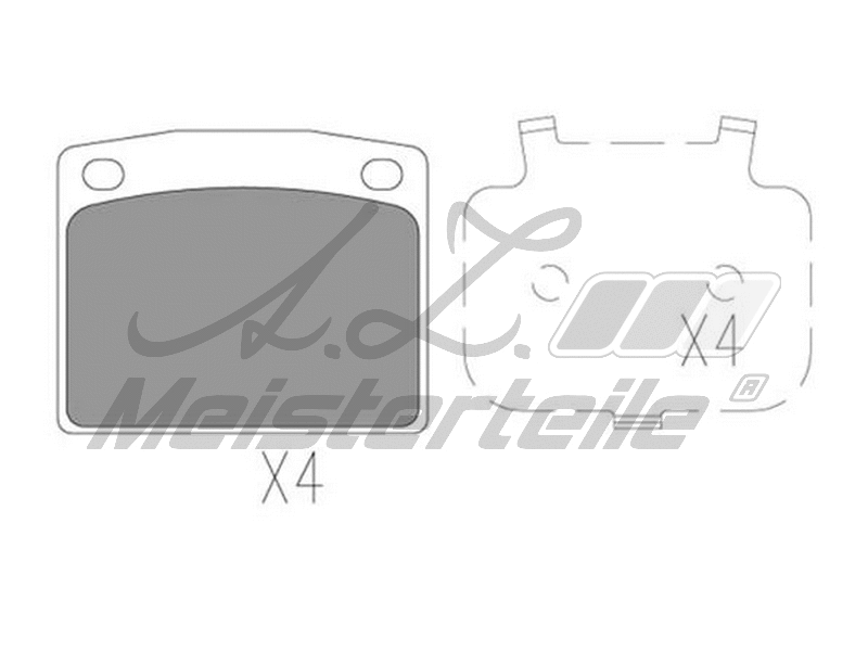 Kit de plaquettes de frein, frein à disque A.Z. Meisterteile AZMT-44-022-2195