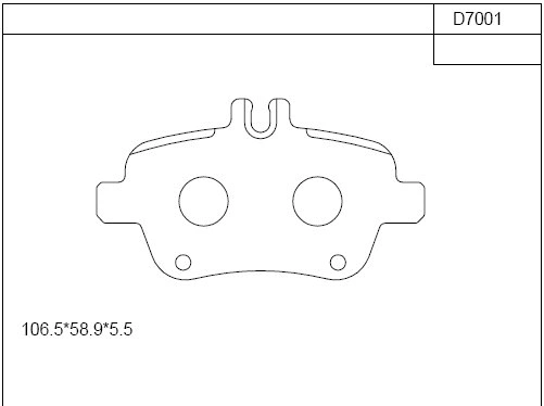 Kit de plaquettes de frein, frein à disque ASIMCO KD7001