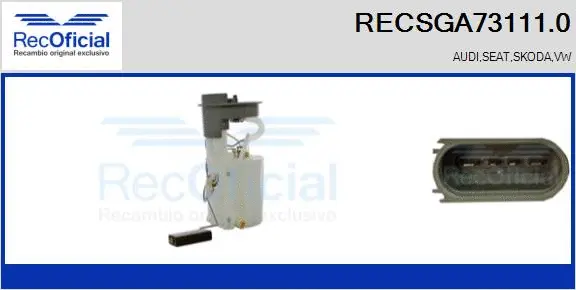 unité d'alimentation de carburant RECOFICIAL RECSGA73111.0
