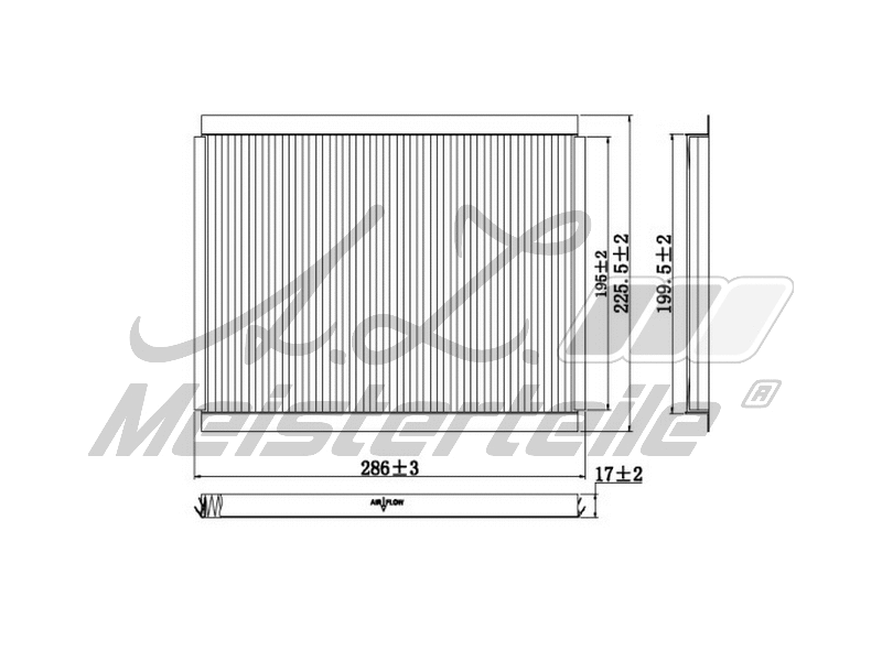 Filtre, air de l'habitacle A.Z. Meisterteile AZMT-41-010-1594