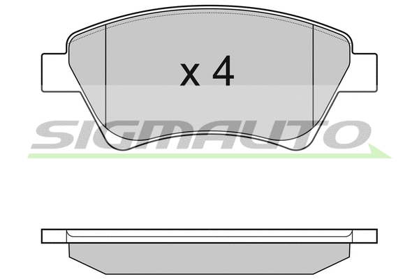 Kit de plaquettes de frein, frein à disque SIGMAUTO SPB072