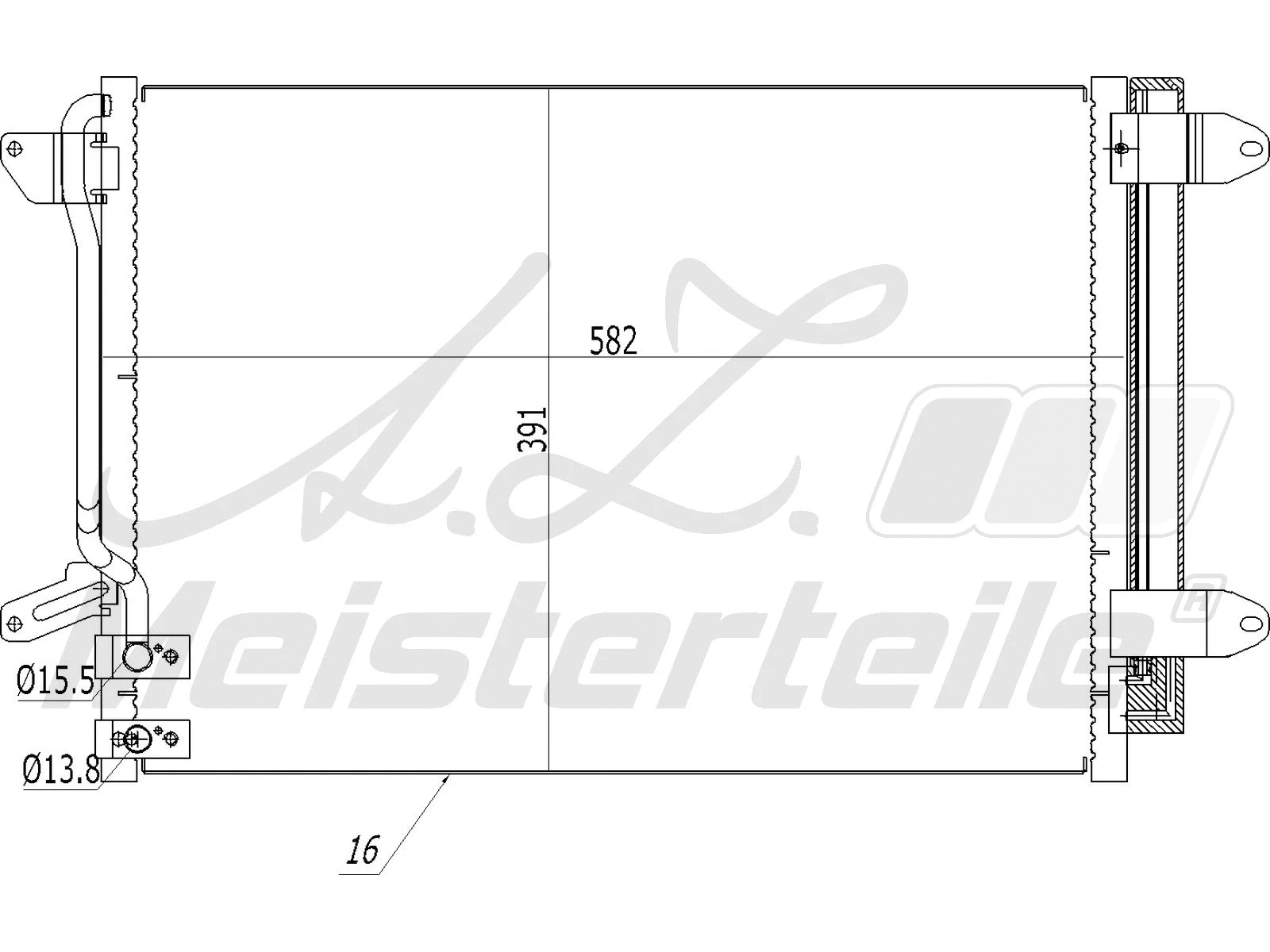Condenseur, climatisation A.Z. Meisterteile AZMT-45-030-1285