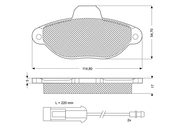 Kit de plaquettes de frein, frein à disque PROCODIS FRANCE PF1072