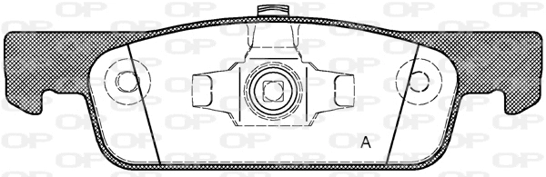 Kit de plaquettes de frein, frein à disque OPEN PARTS BPA1540.00